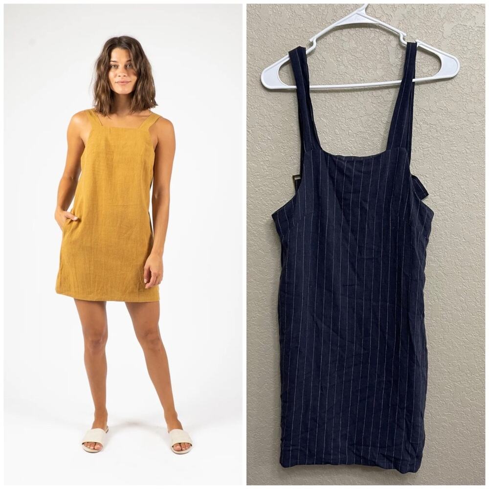 NWT rusty RUNDOWN MINI DRESS stripes blue sleeveless tank mini dress sz S